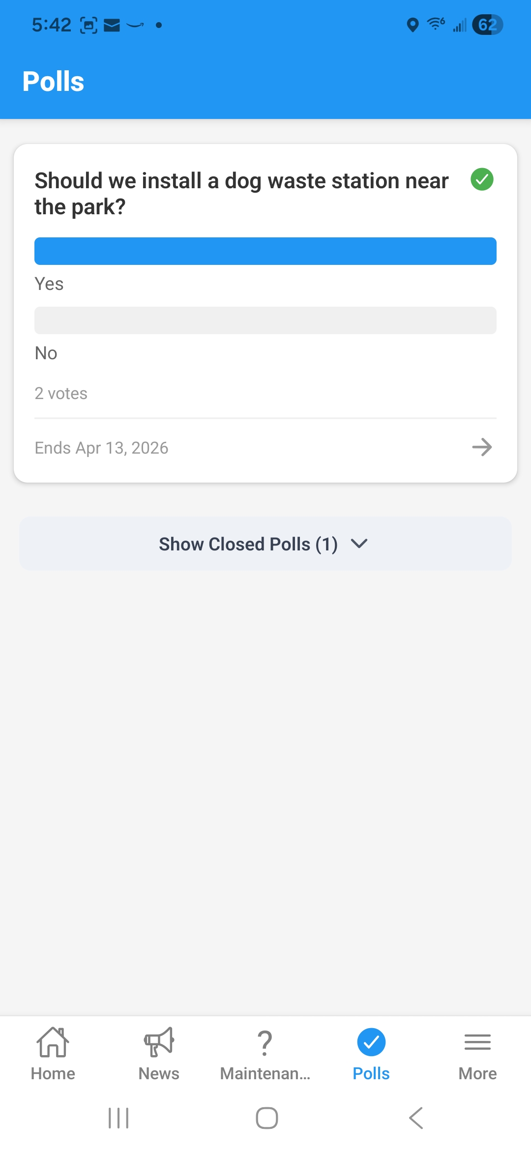 Mobile voting screenshot placeholder